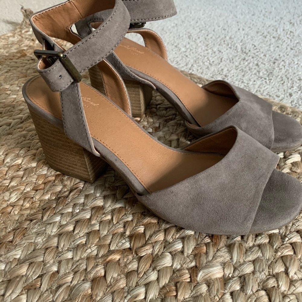 Universal Thread Microsuede Ankle Strap Heels
